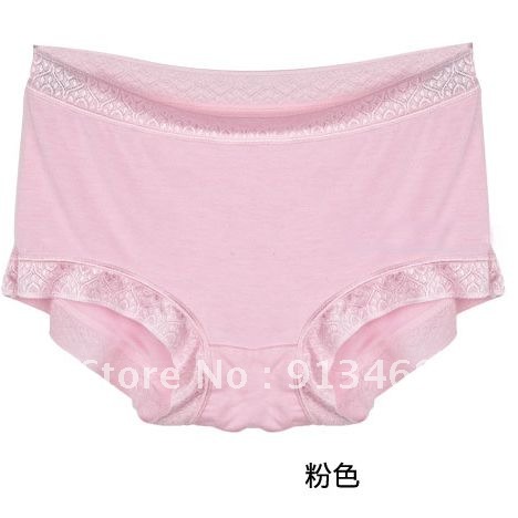 2012 panties modal panty solid color seamless sexy four angle panties comfortable mid waist trunk