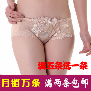 2012 peony embroidered& Modal material&low-waist panty rose series