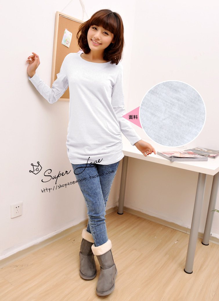 2012 piti house maternity clothing spring and autumn t-shirt maternity top all-match basic shirt popular