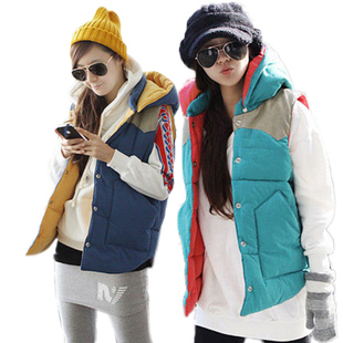 2012 plus size fashion thickening vest down vest cotton vest waistcoat female