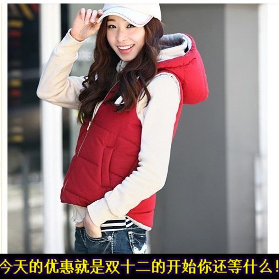 2012 plus size vest cotton vest women's autumn vest cotton cardigan female