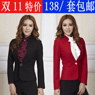 2012 professional taoku plus size autumn and winter fashion work wear professional women's suit tooling service