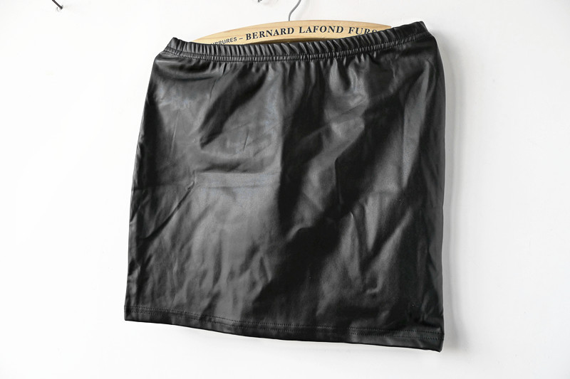 2012 PU slim skirt slim hip elastic skirt leather short skirt women skirt plus size available n