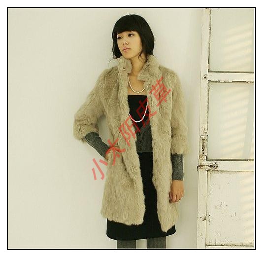 2012 rabbit fur coat rabbit fur outerwear fur overcoat