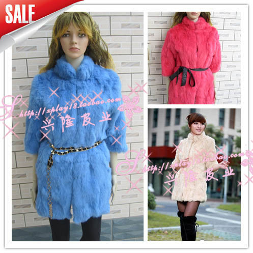 2012 rabbit fur coat short design fur vest women's fur coat