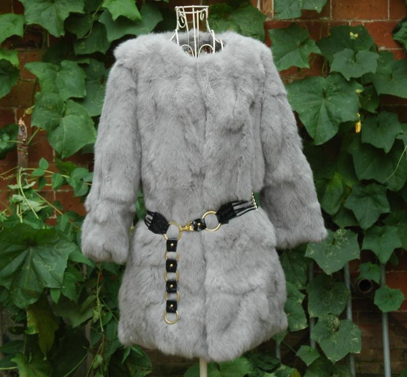 2012 rabbit fur medium-long fur coat short design female fur overcoat