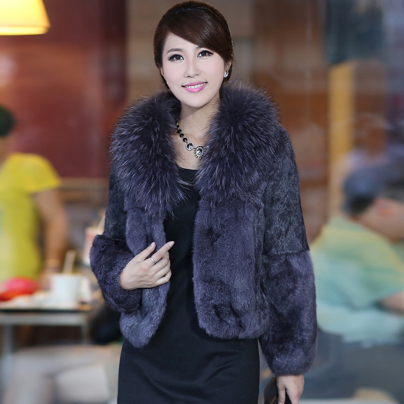 2012 rabbit fur raccoon fur coat