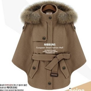 2012 raccoon fur poncho woo&&winter cape female short jacket/freeshipping