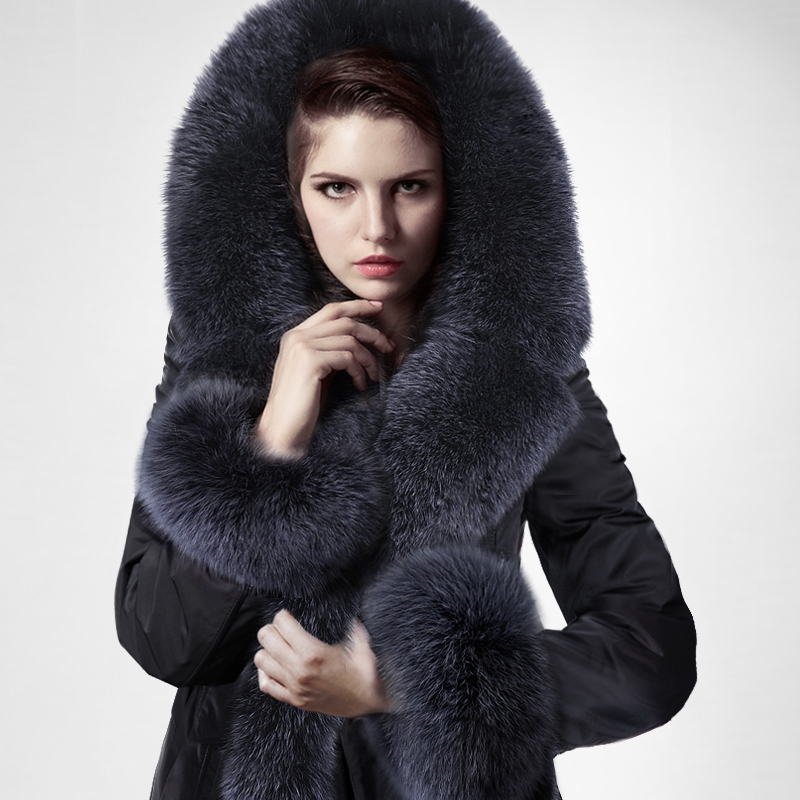 2012 rara luxury large fur collar fur one piece liner fur nick coat 2001