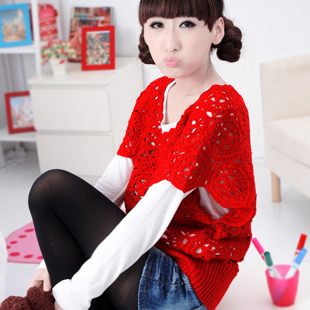 2012 real pictures with model hot-selling handmade crotch sweater sweet sweater clothing for women