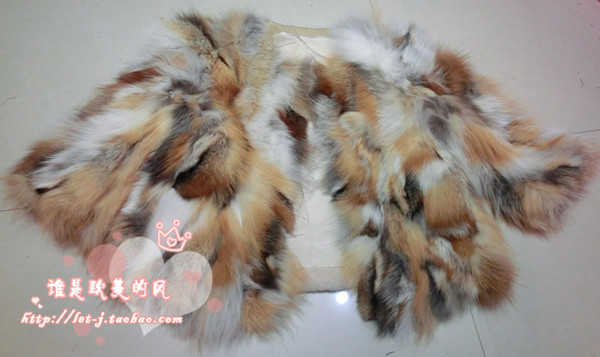 2012 red fox fur patchwork rex rabbit hair three quarter sleeve short design fur overcoat outerwear female