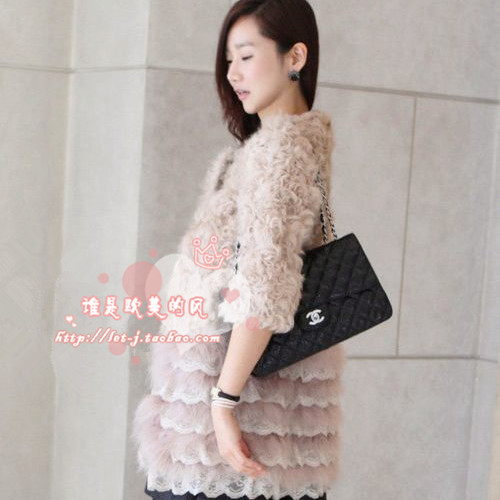 2012 roll wool berber fleece sweep ostracods wool patchwork lace decoration fur coat