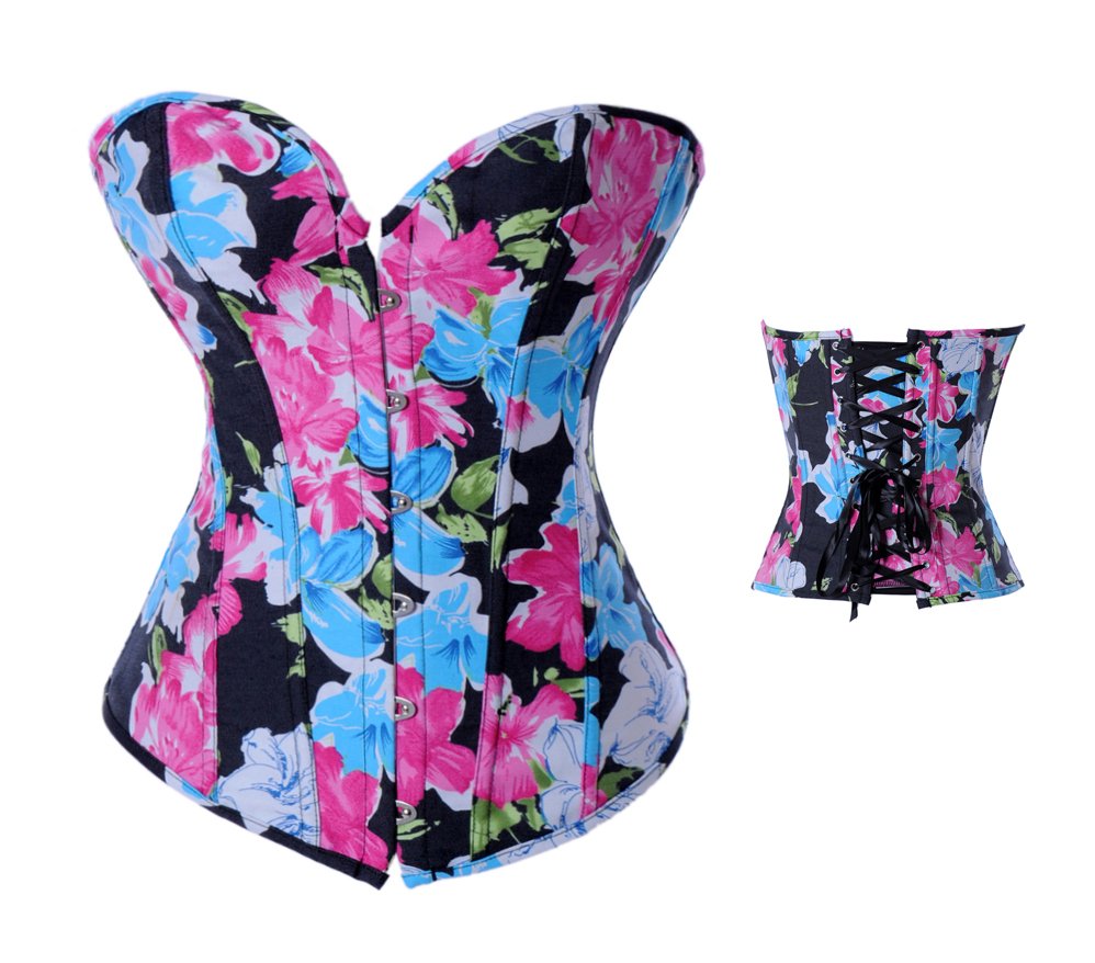 2012 Sexy Floral pattern corset lingerie wholesale Free Shipping XS-2XL