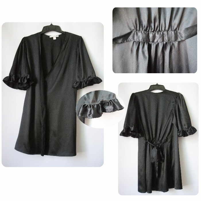 2012 sexy women's laciness sleepwear female fifth sleeve silk robe bathrobes