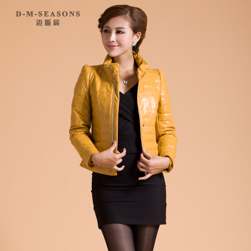 2012 sheepskin women's genuine leather down coat leather clothing outerwear