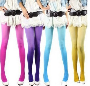 2012 slim candy color trend legging one piece stockings