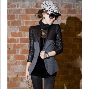 2012 slim elegant handsome woolen patchwork slim suit