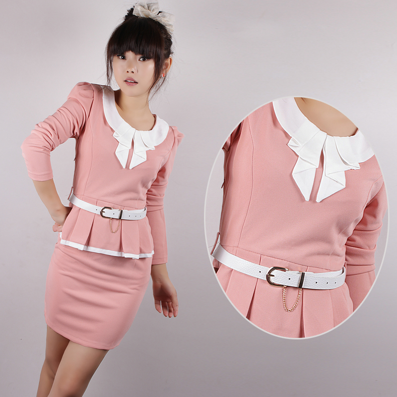 2012 slim hip one-piece dress professional set work wear ol elegant women's