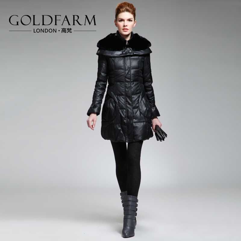 2012 slim long design female down coat winter women outerwear