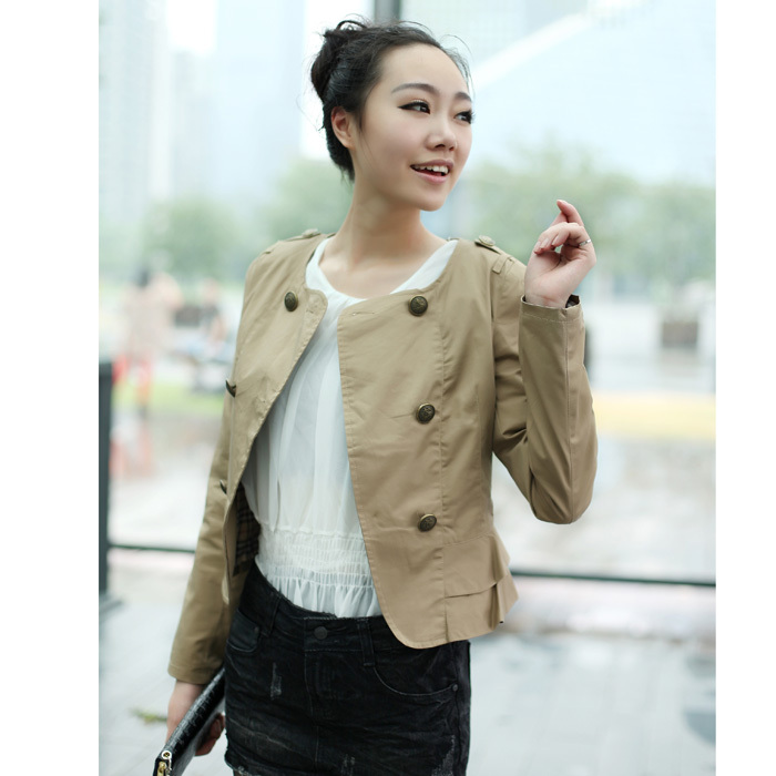 2012 slim lotus leaf sweep double breasted coat 2 8812 p70