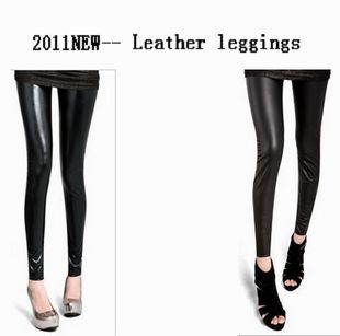 2012 slim matte thickening 9 plus velvet pants faux leather plus size female ultra elastic legging