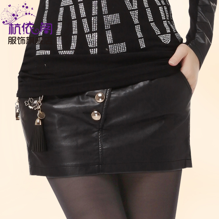 2012 slim PU skirt slim hip bust skirt new arrival leather short skirt