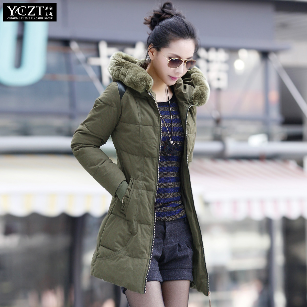 2012 slim women's cotton-padded jacket thickening plus size wadded jacket female medium-long overcoat thermal cotton-padded