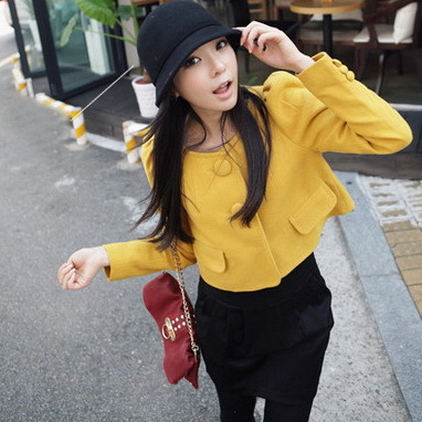 2012 slim women's long-sleeve coat short jacket female fashion outerwear all-match small cape