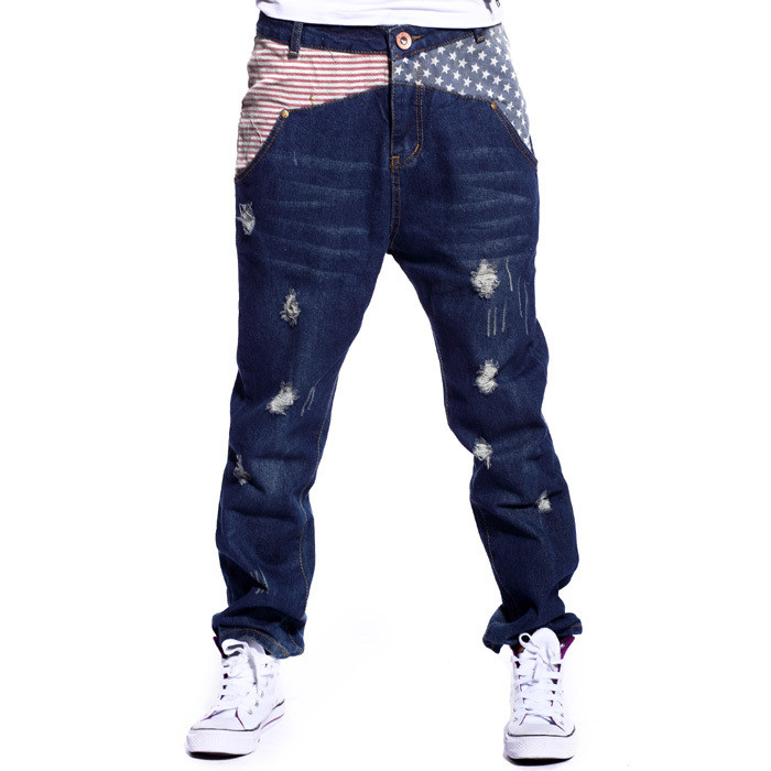 2012 small pocket american flag small denim trousers 6819 p65