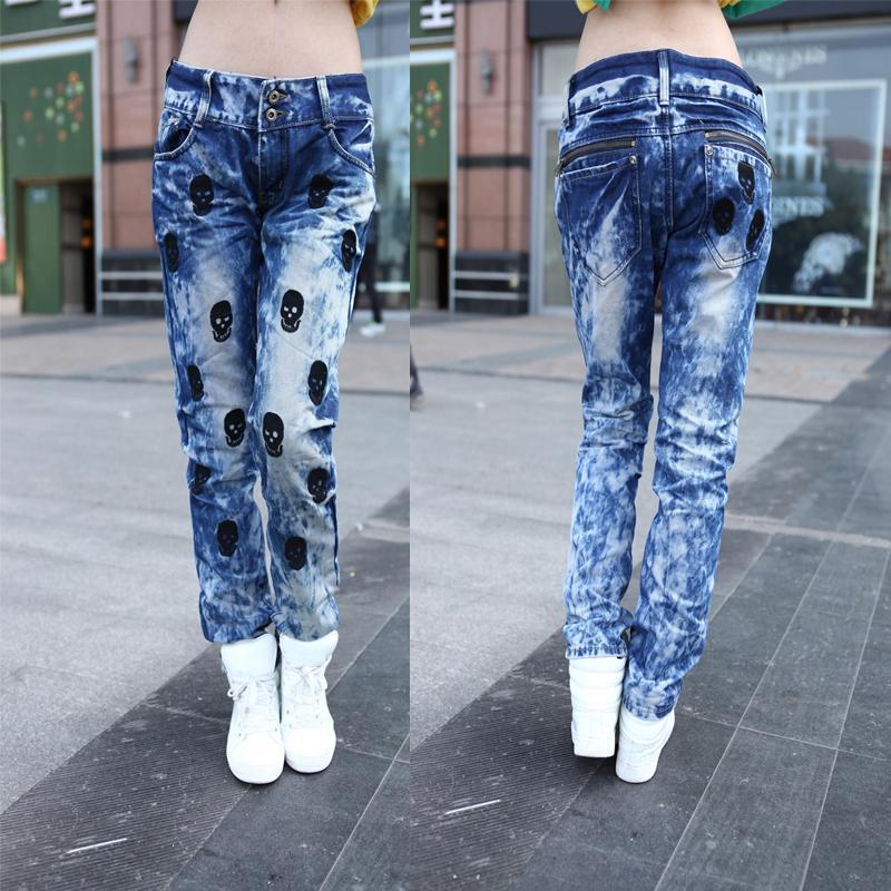 2012 spring and autumn 100% cotton skinny jeans light color low-waist harem pants harem pants