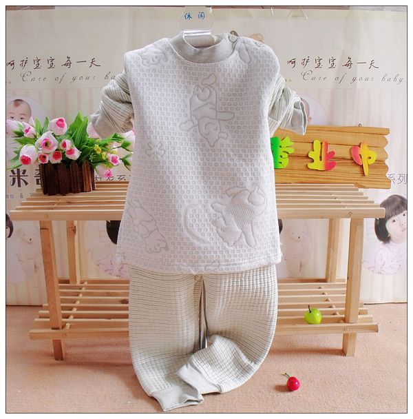 2012 spring and autumn children's clothing child 100% cotton thermal underwear 1 - 4 twinset