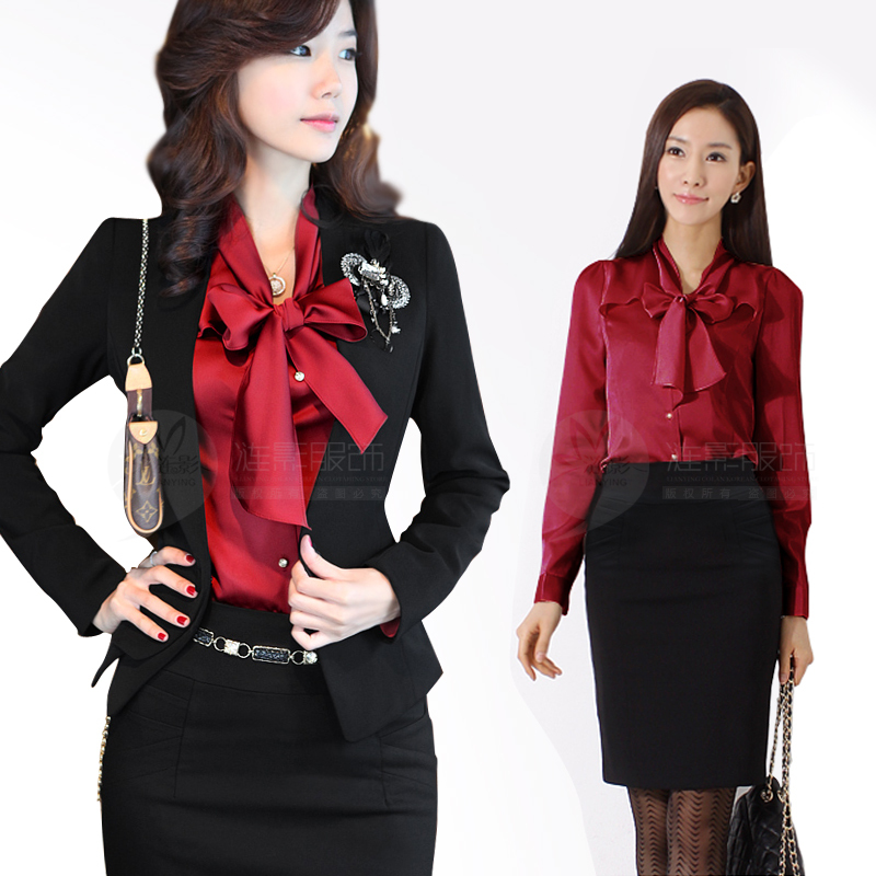 2012 spring and autumn fashion professional women's slim skirt formal set female work wear