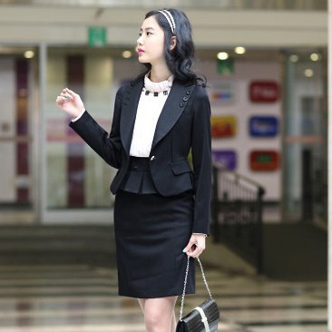 2012 spring and autumn fashion slim OL outfit professional set blazer one-piece dress women's