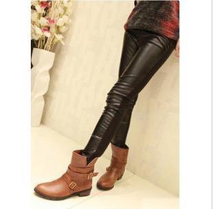 2012 Spring And Autumn Faux Leather Patchwork Leather Fashion Leggings For Wome Soft Comfortable Lady Legging Free Size