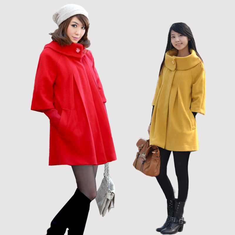 2012 spring and autumn maternity clothing wadded jacket winter dual three quarter sleeve overcoat medium-long outerwear