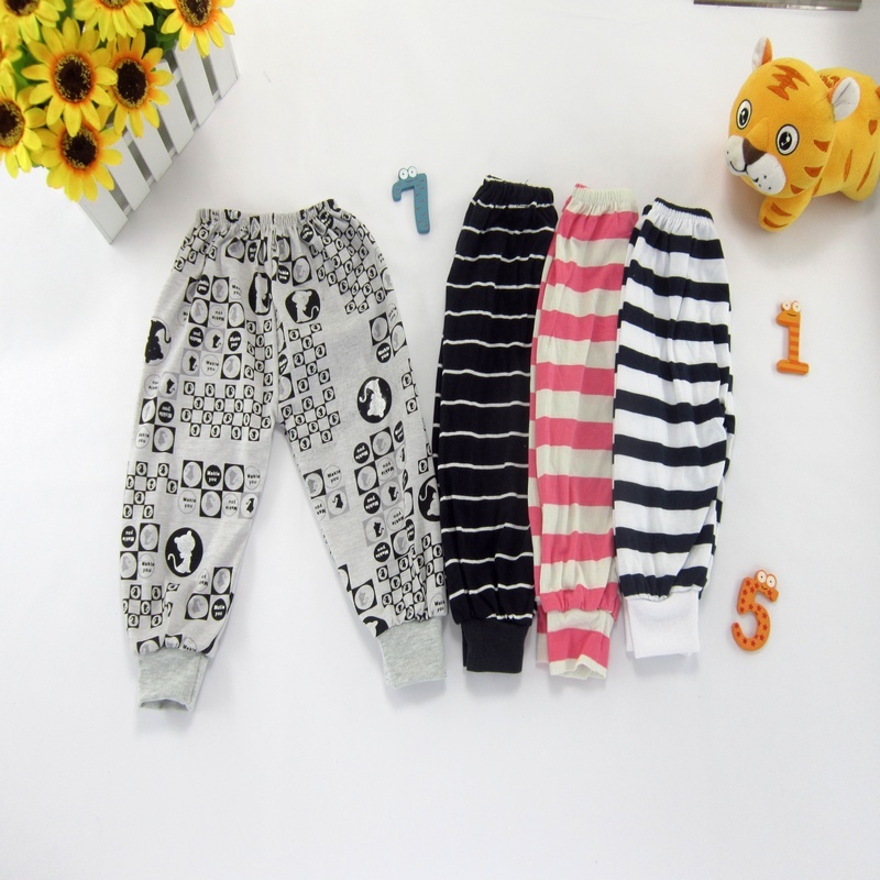 2012 spring and autumn new arrival stripe series baby panties trousers baby pajama pants male child female child spring and