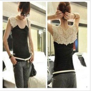 2012 spring and autumn the new summer hot Slim lace vest FREE SHIPPING