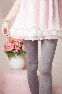 2012 spring and autumn thin jacquard step on the foot stockings female dot velvet pantyhose legging stockings