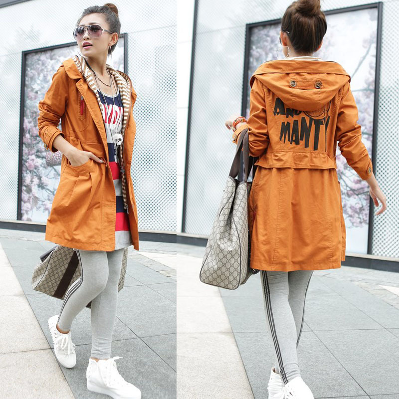 2012 spring and autumn trench female outerwear casual fashion medium-long autumn outerwear all-match t01