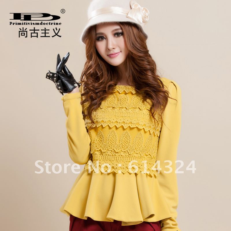 2012 spring and autumn women's lace coat cute top sweet all-match short jacket