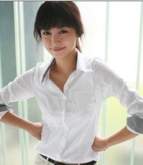 2012 spring and summer fashion solid color women's shirt casual t-shirt sweatshirt A1592