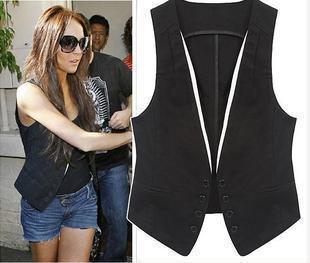 2012 spring and summer fashion star slim vest outerwear female