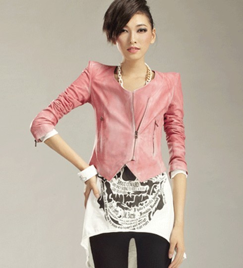 2012 spring fashion handsome slim all-match PU clothing leather jacket women's top coat slim leather