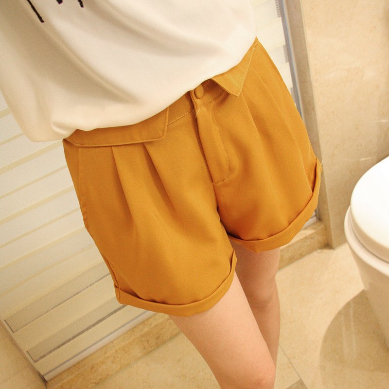 2012 spring fashion plus size female trousers high waist chiffon suit shorts 4630