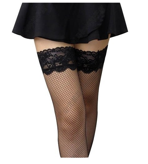 2012 spring lace decoration grid mesh stockings fishnet stockings ossan