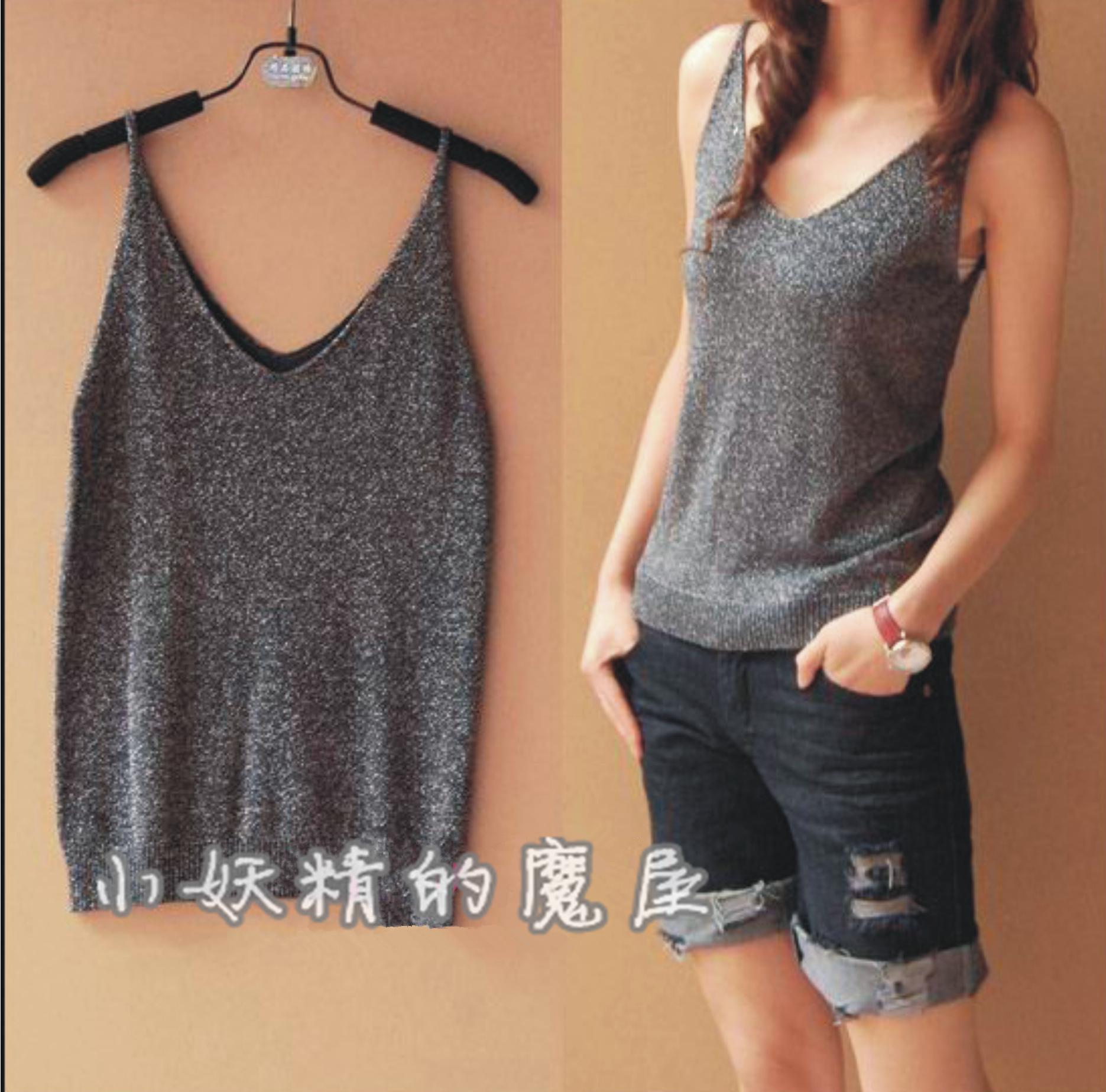 2012 spring liangsi spaghetti strap small spaghetti strap top female sweater basic small vest brief elegant