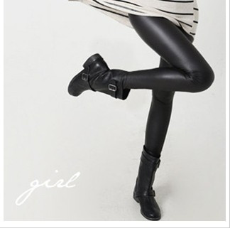 2012 spring matt faux leather ankle length legging faux leather pants faux leather ankle length trousers