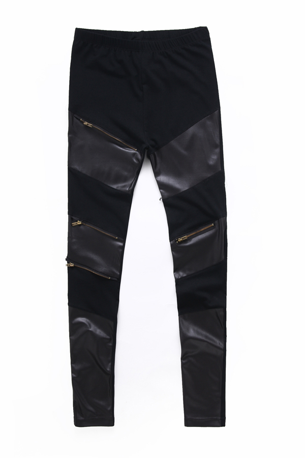 2012 spring new arrival women's leather matte legging faux leather slim legging pants