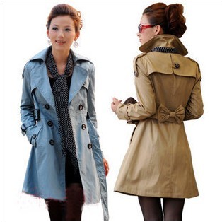 2012 spring new arrival women's slim autumn and winter ol double breasted trench casual outerwear