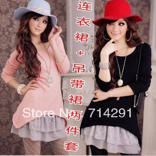 2012 spring slim all-match long-sleeve woman dress